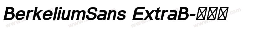 BerkeliumSans ExtraB字体转换